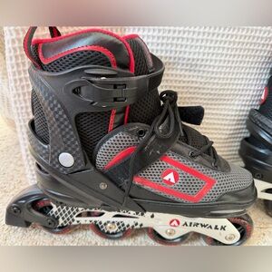 Airwalk Black and Red Rollerblades